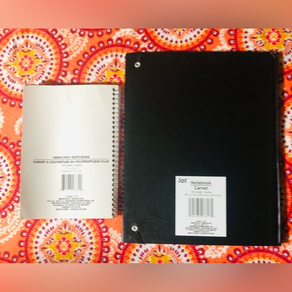2PK black hard cover notebook with strap/ mini pink notebook with pockets - Picture 2 of 4